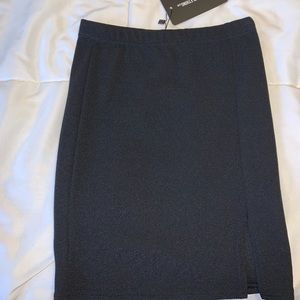 Black Split Mini Skirt